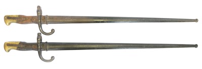 Lot 194 - Two Gras Rifle M.1873 rifle bayonets and...