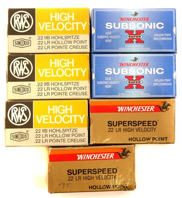 Lot 540 - Collection of .22LR ammunition, to include 150...