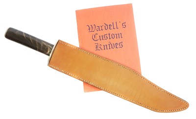 Lot 181 - Wardell custom made bowie knife, 13inch blade...