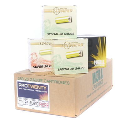 Lot 543 - 20 bore ammunition, to include 267 rounds of...