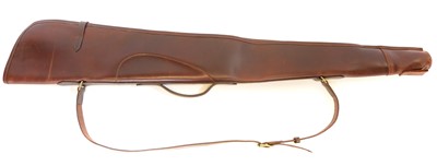 Lot 430 - Good quality chocolate leather gunslip.