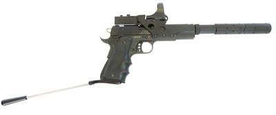 Lot 246 - GSG .22lr semi-automatic long barrel pistol...
