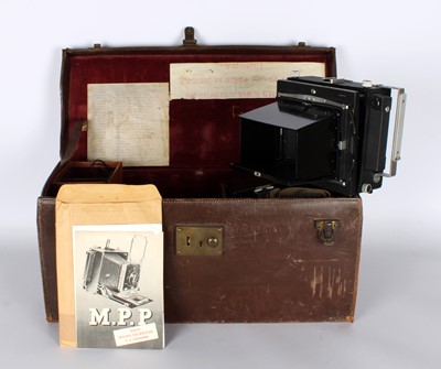 Lot 291 - A Military Issue Cased M.P.P. 'Mk. VI' Micro-Technical 5 x 4 Camera with Accessories