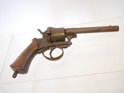 Lot 17 - Belgian 9mm pinfire revolver, serial number...