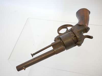 Lot 17 - Belgian 9mm pinfire revolver, serial number...