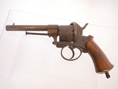 Lot 17 - Belgian 9mm pinfire revolver, serial number...
