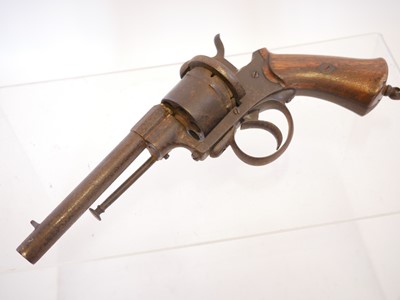 Lot 17 - Belgian 9mm pinfire revolver, serial number...