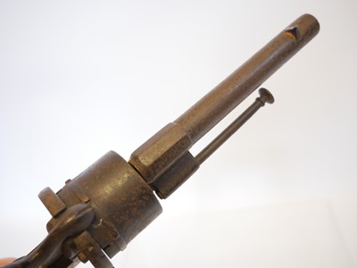 Lot 17 - Belgian 9mm pinfire revolver, serial number...
