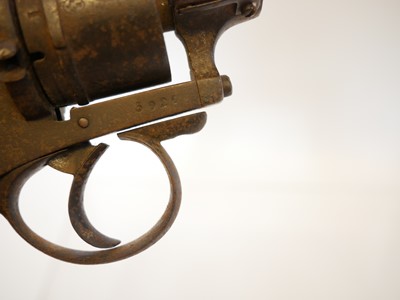 Lot 17 - Belgian 9mm pinfire revolver, serial number...