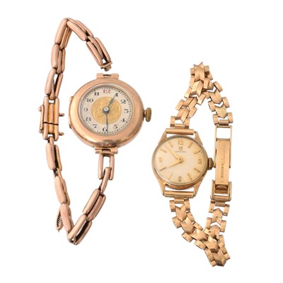 Lot 149 - A cased Omega ladies cocktail watch and another unbranded ladies cocktail watch