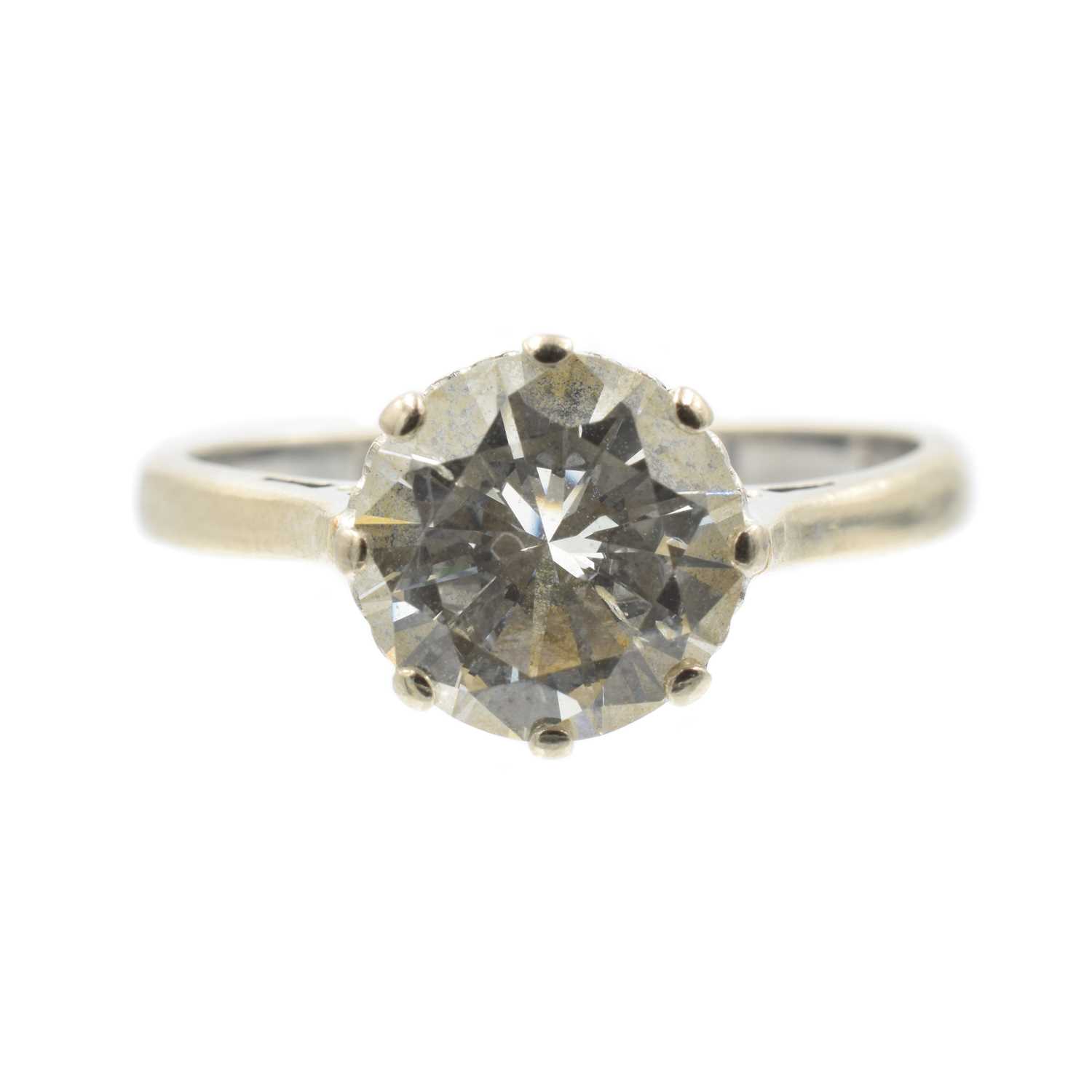Lot 158 - A 1.75ct diamond solitaire ring set in 18ct gold