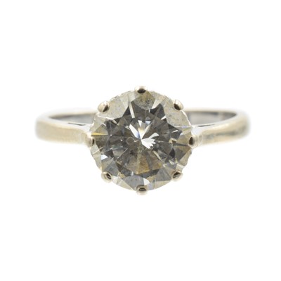 Lot 158 - A 1.75ct diamond solitaire ring set in 18ct gold