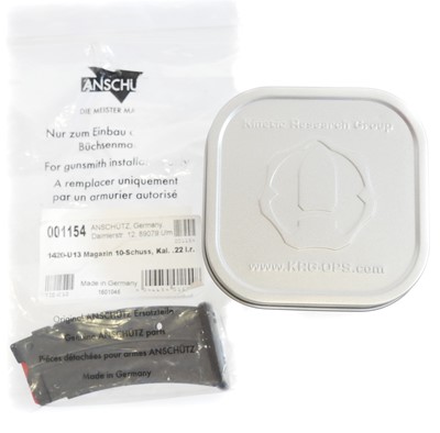 Lot 474 - New Anschutz 10-round 22LR magazine, also a...