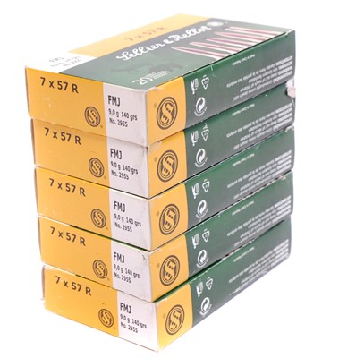 Lot 536 - Sellier and Bellot 7x57 R Mauser ammunition,...