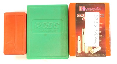 Lot 601 - .375 x 2.5 flanged reloading dies and...