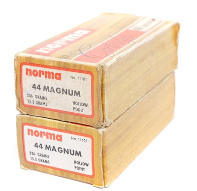 Lot 533 - Norma .44 Magnum ammunition, 100 rounds with...