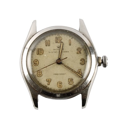 Lot 253 - A gentleman's 1940's stainless steel Rolex Oyster Air King Precision wristwatch