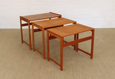 Lot 204 - Mid-Century Danish Nest of Three Tables