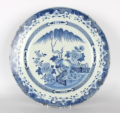 Lot 88 - A Large 18th Century Chinese Export Blue and White Wall Charger