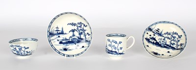 Lot 133 - A Group of 18th Century Worcester Porcelain "Cannonball" Pattern Wares