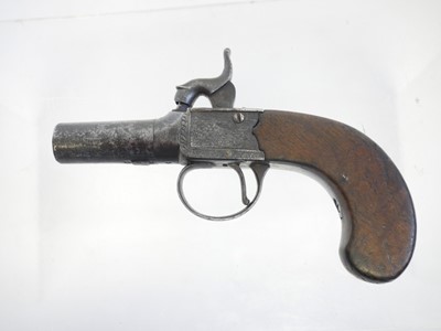 Lot 7 - Percussion box lock pistol, 1.5inch 50 bore...