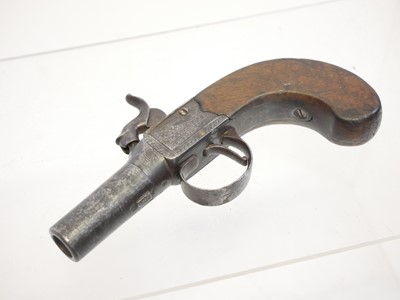 Lot 7 - Percussion box lock pistol, 1.5inch 50 bore...