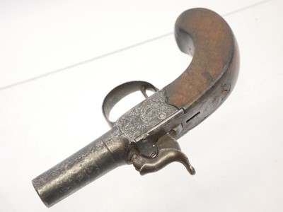 Lot 7 - Percussion box lock pistol, 1.5inch 50 bore...