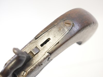 Lot 7 - Percussion box lock pistol, 1.5inch 50 bore...