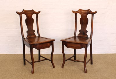 Lot 254 - An Unusual Pair of 18th Century Chinese Export Padouk Side Chairs
