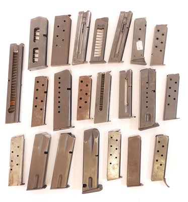 Lot 455 - Twenty-two mixed pistol magazines.