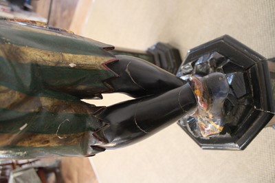 Lot 215 - A Rare Pair of 19th Century Venetian 'Blackamoor' Figures on Integral Stands