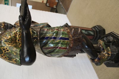 Lot 215 - A Rare Pair of 19th Century Venetian 'Blackamoor' Figures on Integral Stands