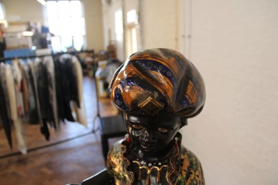Lot 215 - A Rare Pair of 19th Century Venetian 'Blackamoor' Figures on Integral Stands