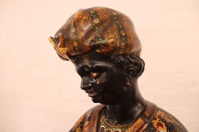 Lot 215 - A Rare Pair of 19th Century Venetian 'Blackamoor' Figures on Integral Stands