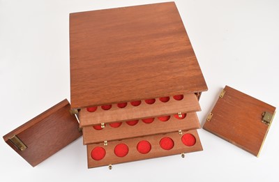 Lot 106 - The Pheon Mahogany Coin cabinet by Peter Nichols