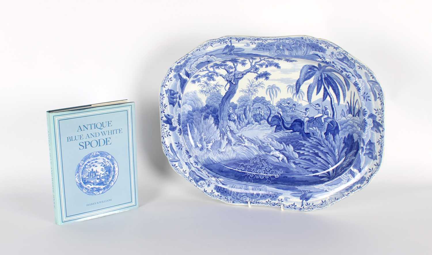 Lot 106 - A Large and Rare "Shooting a Leopard in a Tree" Serving Dish by Spode