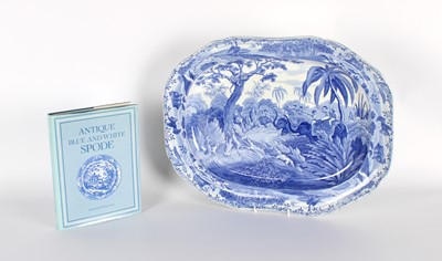 Lot 106 - A Large and Rare "Shooting a Leopard in a Tree" Serving Dish by Spode