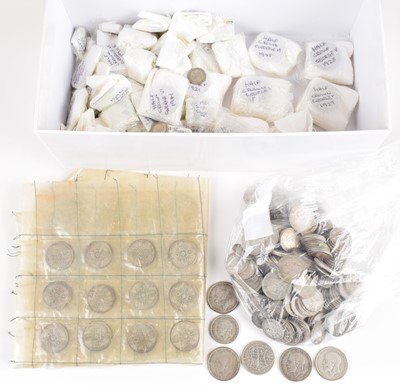 Lot 9 - A large assortment of twentieth-century debased silver coinage