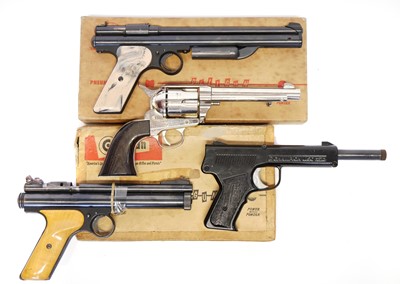 Lot 199 - Boxed Crosman 137 .177 air pistol, also a...