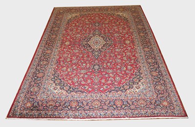 Lot 272 - A Fine and Large Central Persian Kashan Carpet
