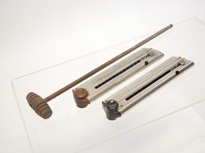 Lot 163 - Two Luger P08 magazines, one with wood base...
