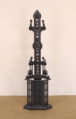 Lot 226 - A Tall Victorian Aesthetic Movement 'Country House' Cast Iron Coat & Stick/Umbrella Stand