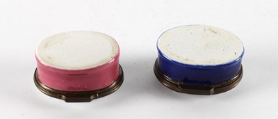 Lot 101 - Two 19th Century Bilston-Type Enamel Patch Boxes