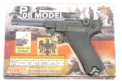 Lot 193 - KWC .177 Luger P08 blow back air pistol,...
