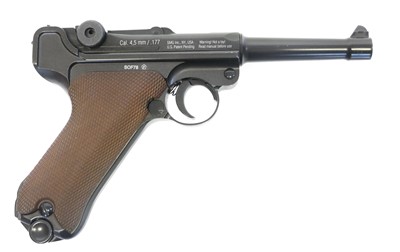 Lot 194 - Gletcher .177 Luger P08 blow back air pistol,...