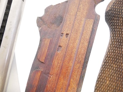 Lot 156 - Luger P08 magazine with wood base, also a pair...