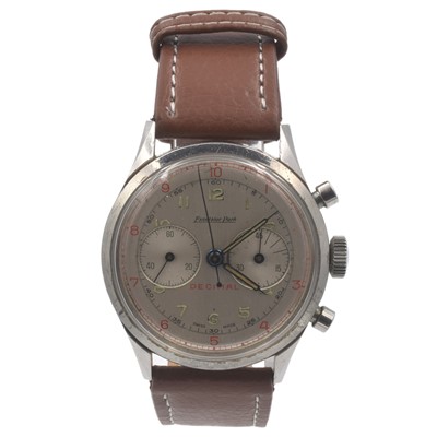 Lot 245 - A Rare Gentleman's Stainless Steel Excelsior Park Decimal Chronograph Wristwatch