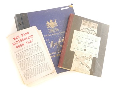 Lot 322 - Two scrap books of RAF WWII bombing interest...