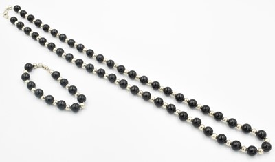 Lot 101 - Tiffany & Co. silver and onyx set