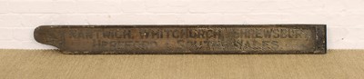 Lot 308 - A Cheshire, Shropshire, Herefordshire and South Wales Railway Sign